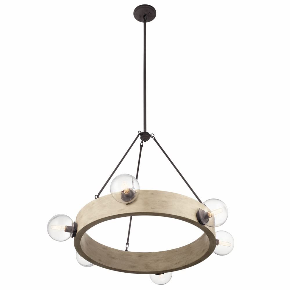 kichler-marquee-6-light-chandelier-bronze-dark-with-white-washed-wood-transition image 2