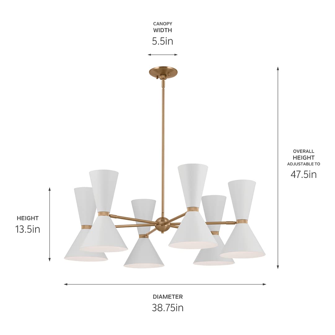 kichler-phix-12-light-chandelier-champagne-bronze-mid-century-modern-with-pivoti image 3