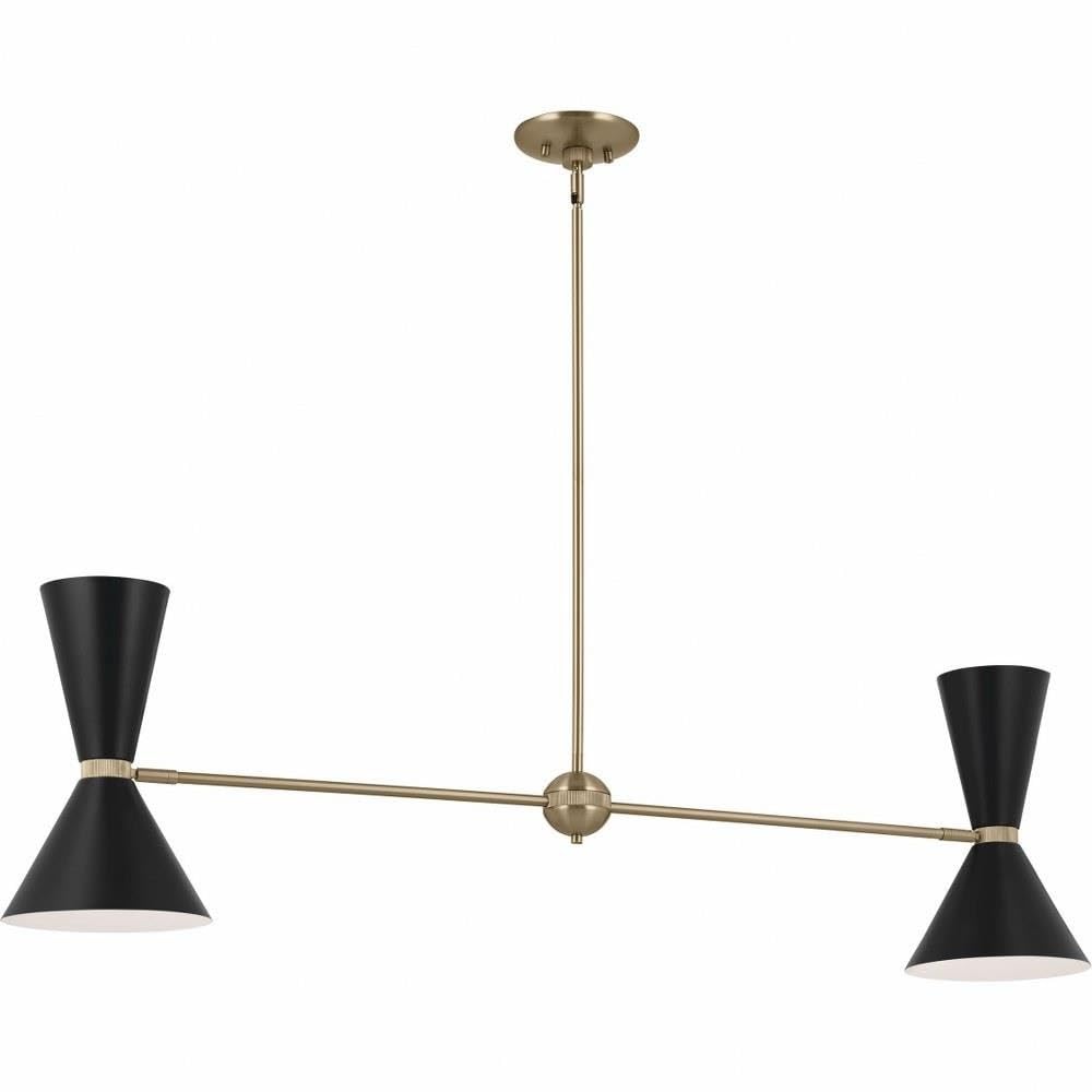 kichler-phix-4-light-linear-chandelier-champagne-bronze-black-mid-century-modern image 1