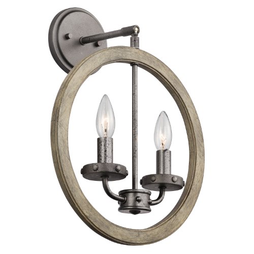 kichler-evan-43328dag-mini-pendant-wall-2-light-distressed-antique-gray image 4