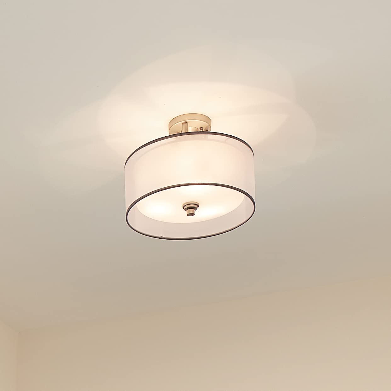 kichler-lacey-42386ap-semi-flush-mount-antique-pewter-15-with-organza-shade-3-li image 5
