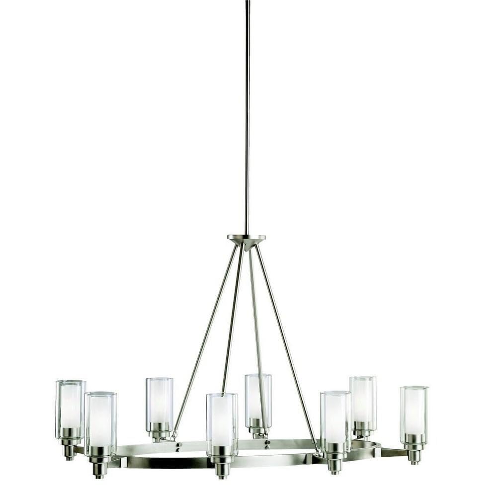 kichler-circolo-8-light-oval-chandelier-brushed-nickel image 1