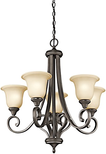 kichler-monroe-5-light-chandelier-in-olde-bronze-with-light-umber-etched-glass-4 image 2