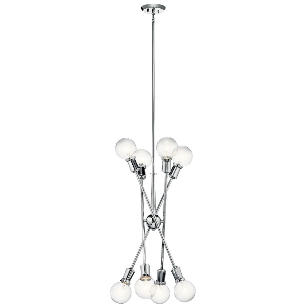 kichler-armstrong-26-inch-8-light-sputnik-chandelier-black-adjustable-arms-model image 7
