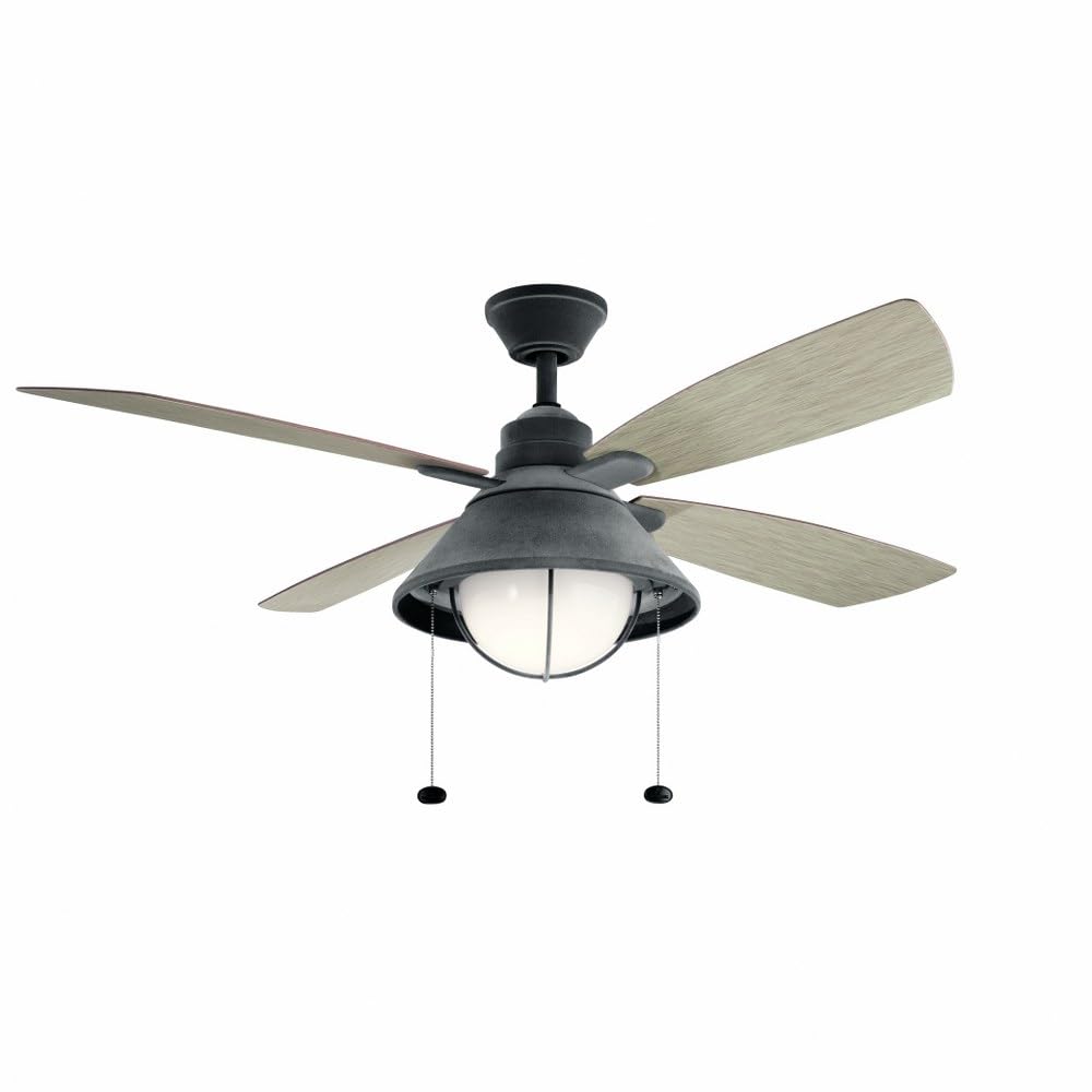 kichler-seaside-54-ceiling-fan-with-led-light-kit-weathered-zinc-finish-white-op image 2