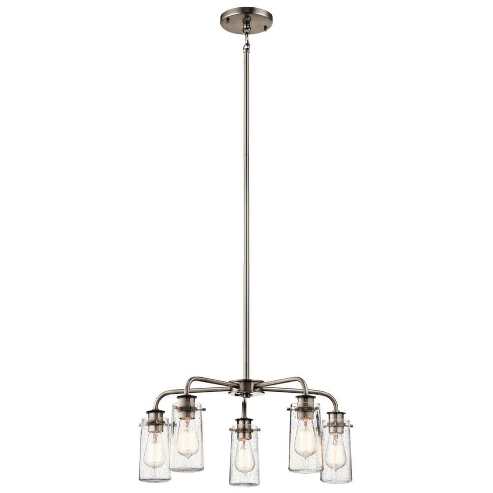 kichler-braelyn-6-light-linear-chandelier-olde-bronze-seeded-glass-34-wide-43059 image 8