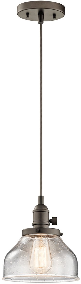 kichler-avery-8-5-1-light-bell-mini-pendant-chrome-clear-seeded-glass image 8