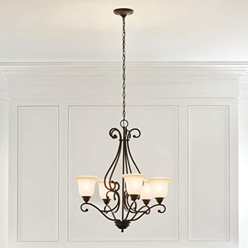 kichler-camerena-31-25-5-light-chandelier-olde-bronze-with-white-scavo-umber-tin image 6