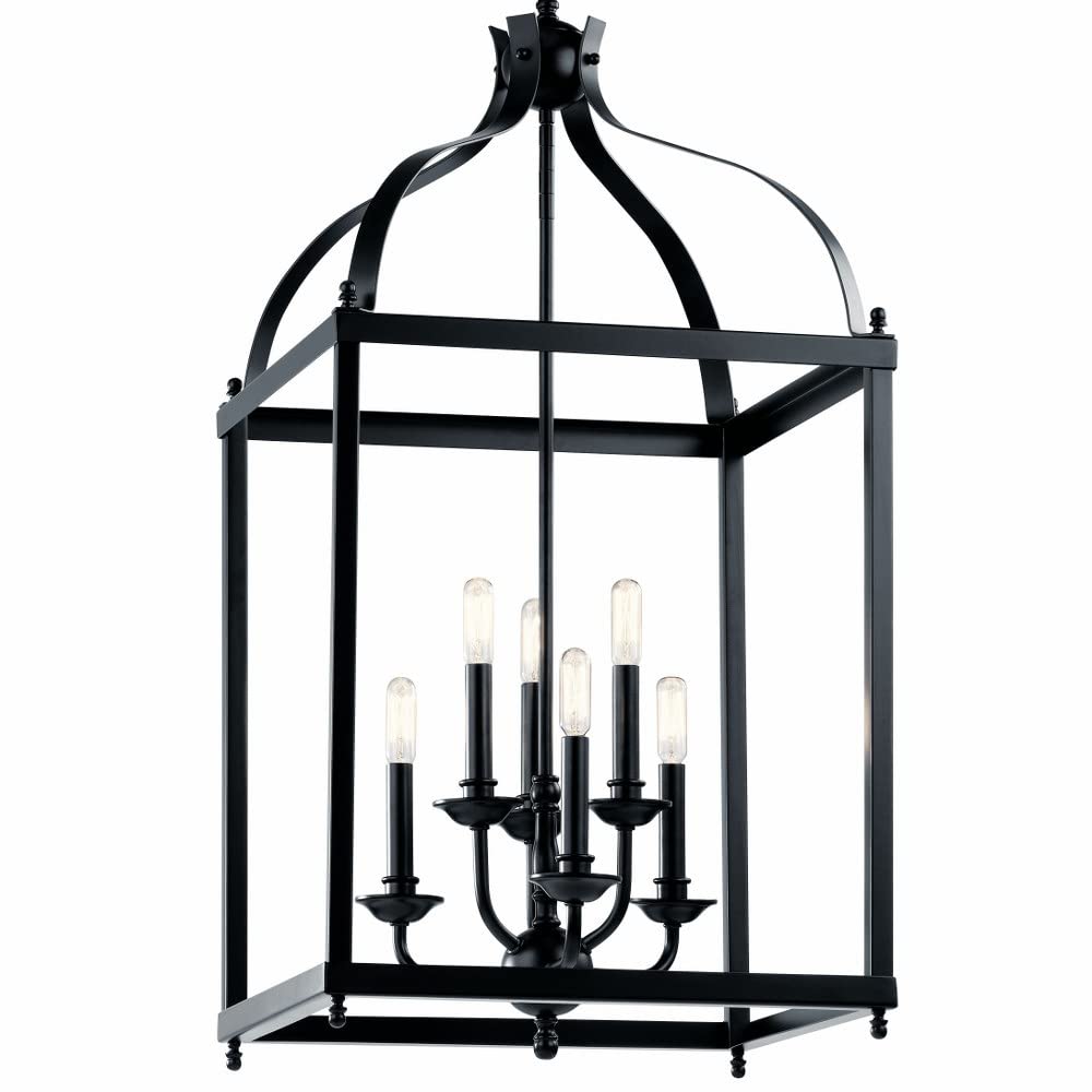 kichler-larkin-42568bk-6-light-pendant-chandelier-black image 2
