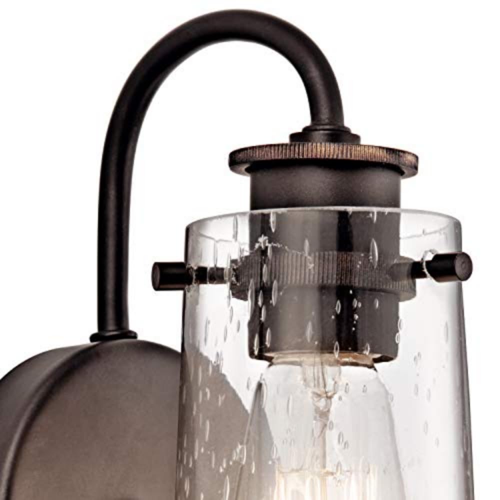 kichler-braelyn-1-light-wall-sconce-olde-bronze-clear-seeded-glass-45457oz image 3