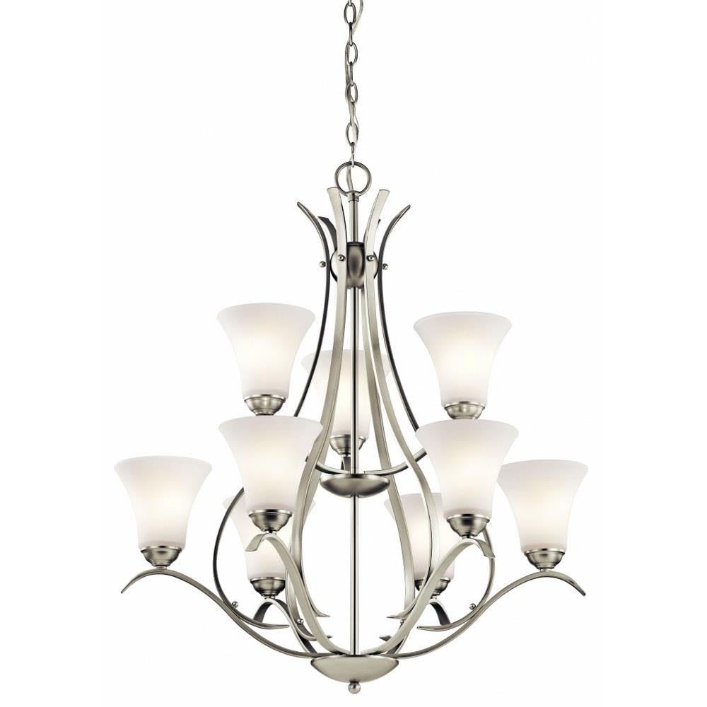 kichler-keiran-33-25-9-light-chandelier-brushed-nickel-finish-with-satin-etched- image 1