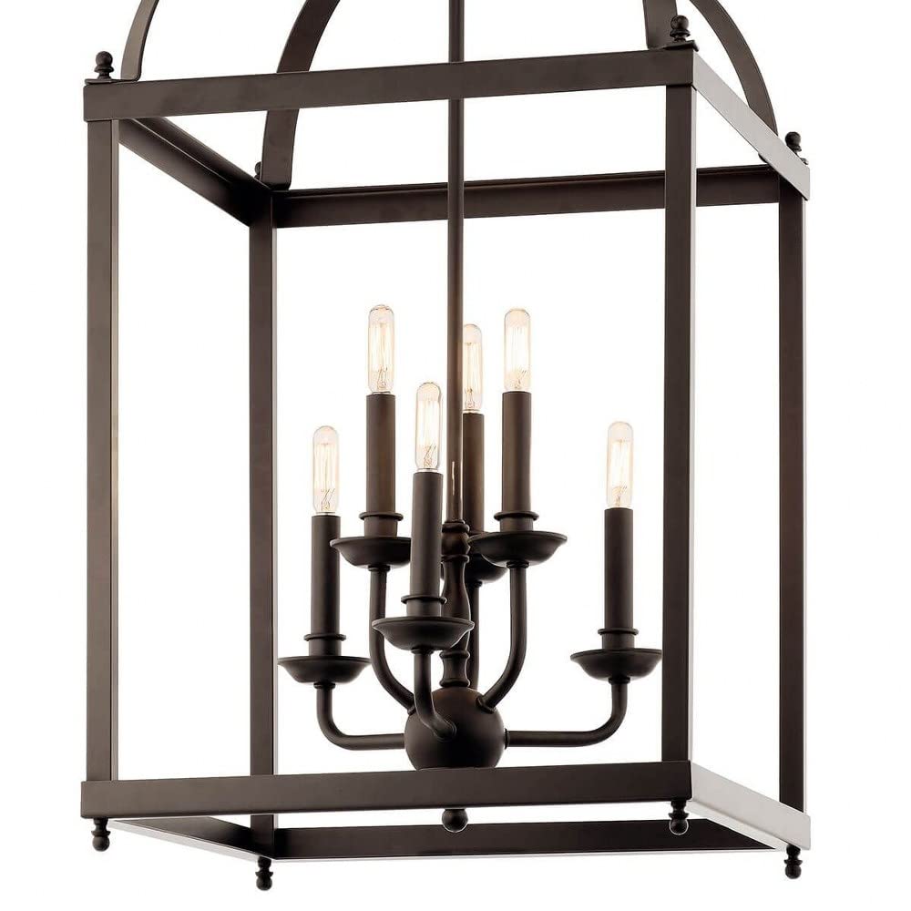 kichler-larkin-42568bk-6-light-pendant-chandelier-black image 5