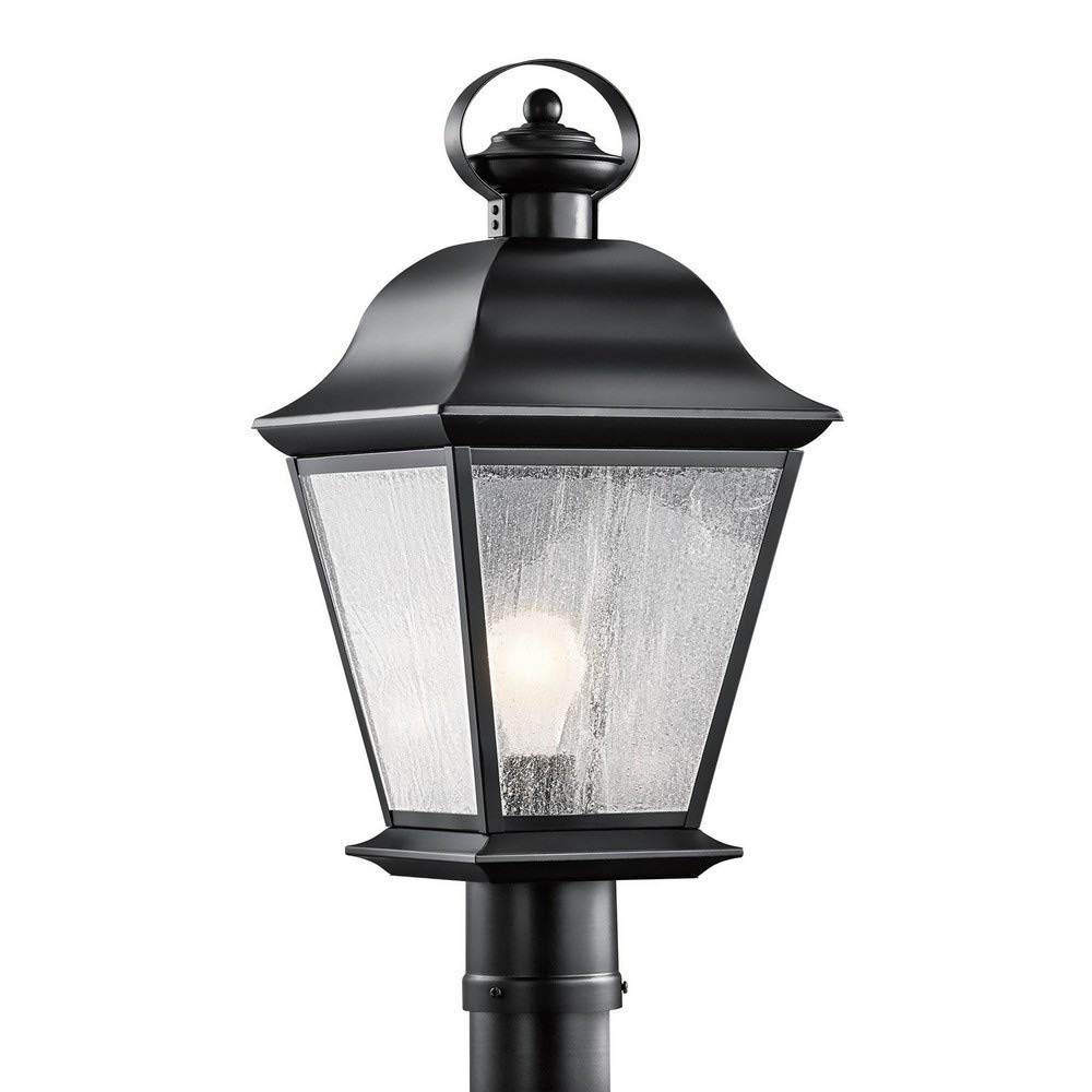 kichler-mount-vernon-outdoor-post-light-black-clear-seeded-glass-9-5-x-20-75-mod image 2