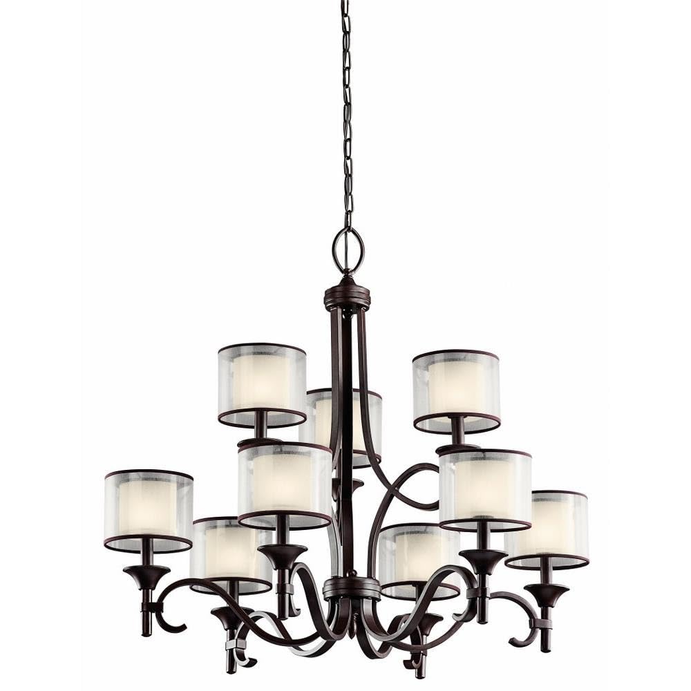 kichler-lacey-29-5-9-light-2-tier-chandelier-in-antique-pewter-with-organza-shad image 7