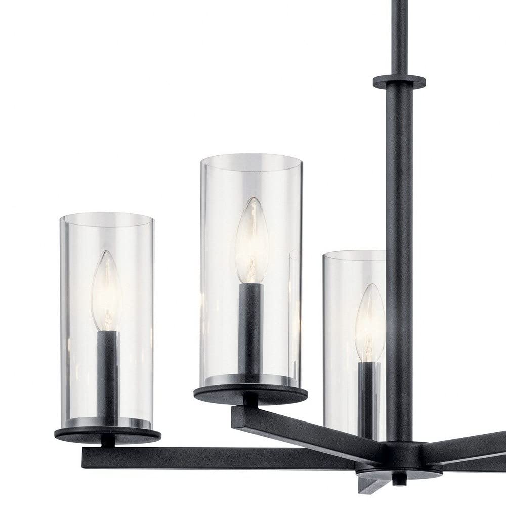 kichler-crosby-5-light-chandelier-in-olde-bronze-43999oz-with-clear-glass-shades image 4