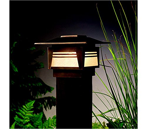 kichler-zen-garden-15071oz-1-light-deck-post-light-olde-bronze image 3