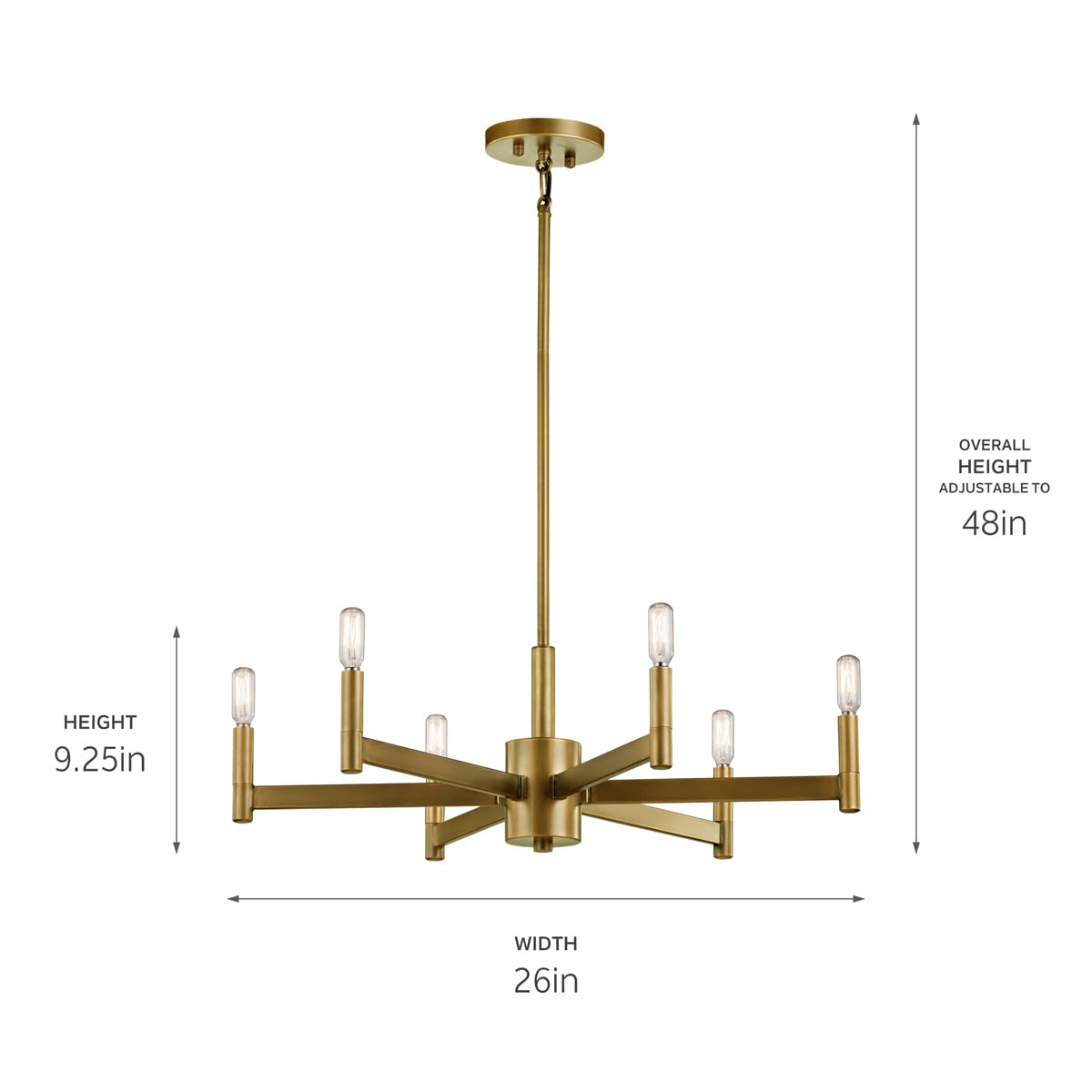 kichler-erzo-9-25-6-light-chandelier-brass-43859nbr-modern-classic-for-dining-ro image 8