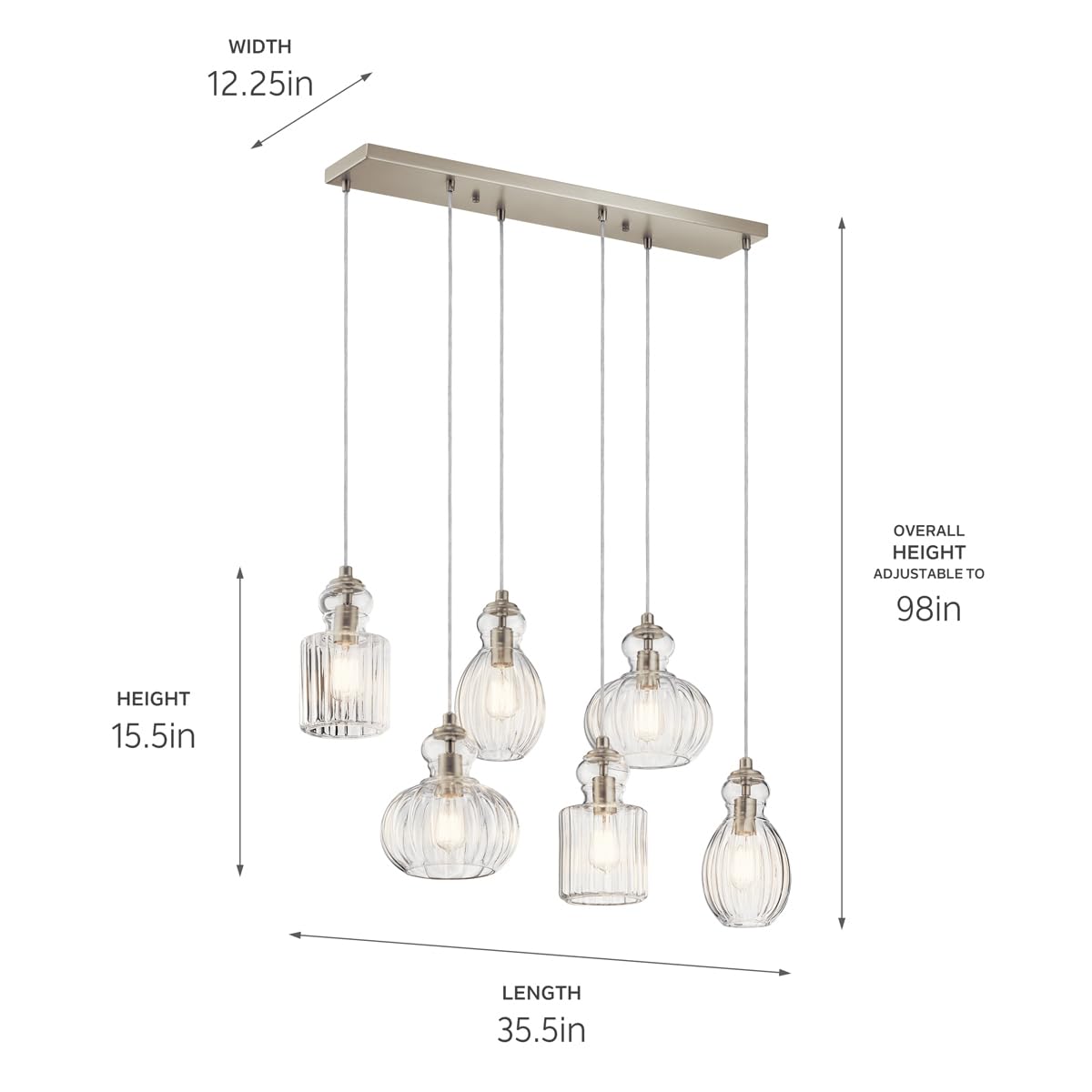 kichler-riviera-43950ni-35-5-6-light-linear-chandelier-brushed-nickel image 4
