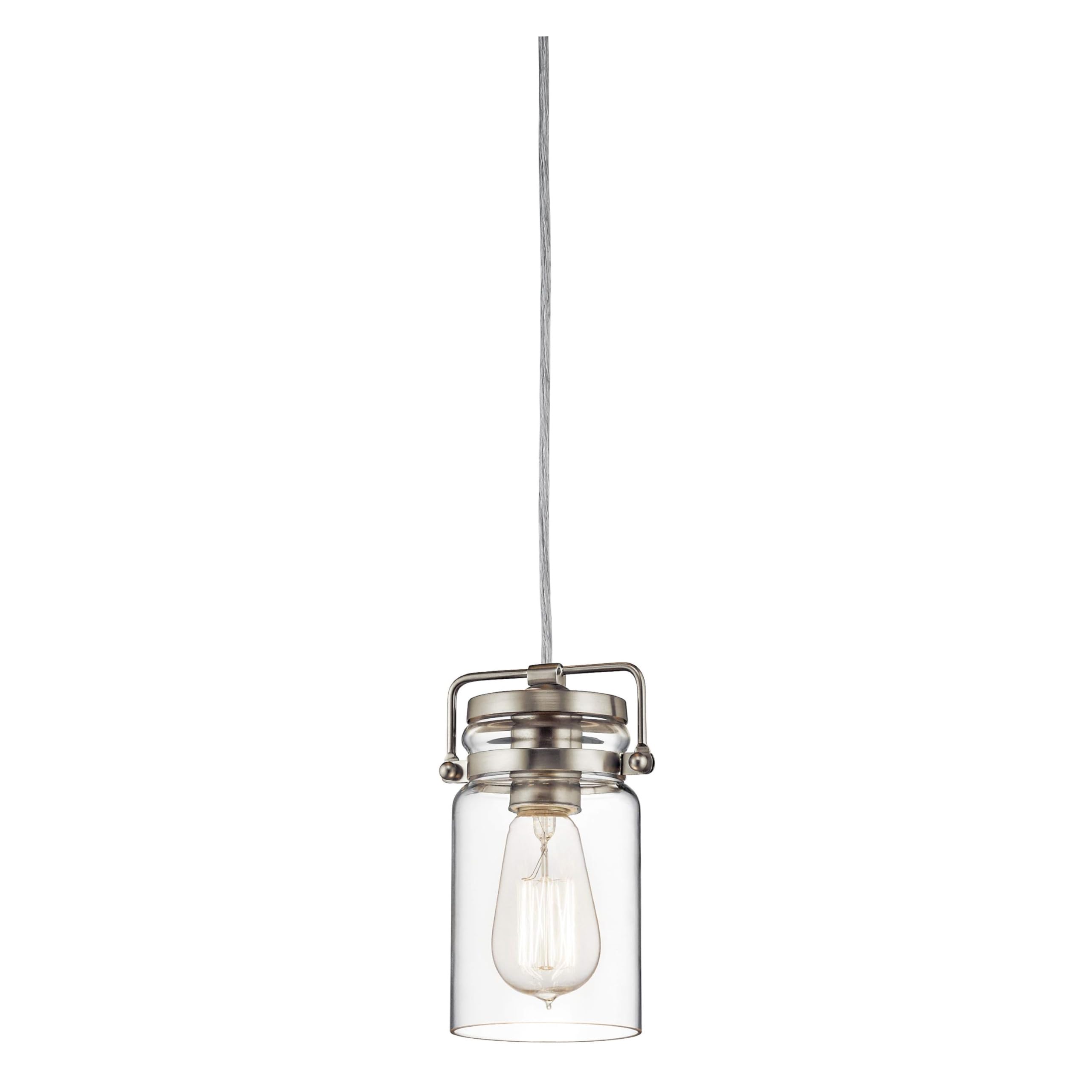 kichler-brinley-7-75-kitchen-pendant-in-brushed-nickel-1-light-clear-glass-42878 image 1