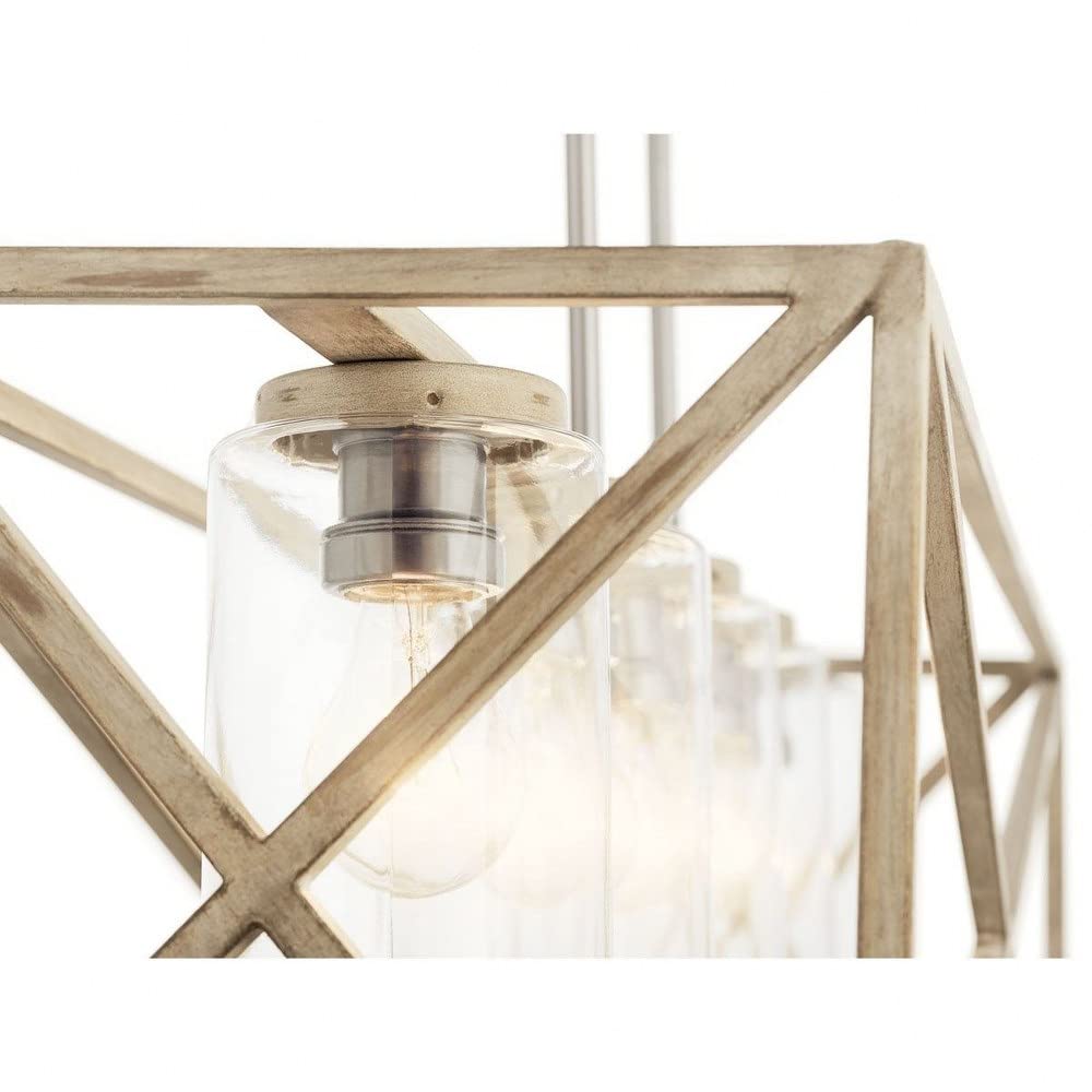 kichler-moorgate-5-light-linear-chandelier-black-brass-vintage-industrial-design image 6