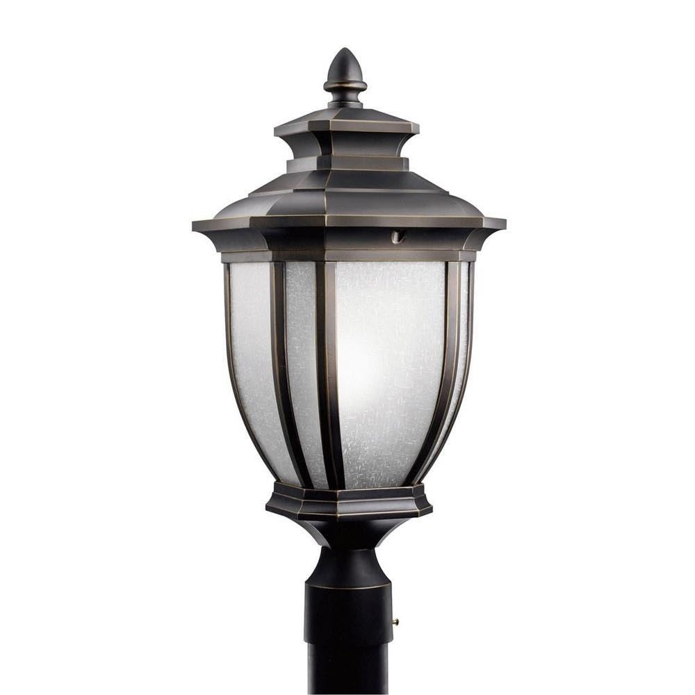 kichler-salisbury-21-75-1-light-outdoor-post-light-rubbed-bronze-with-white-line image 1