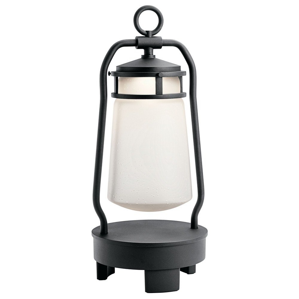 kichler-lyndon-49500btbled-19-portable-bluetooth-led-lantern-textured-black-etch image 1