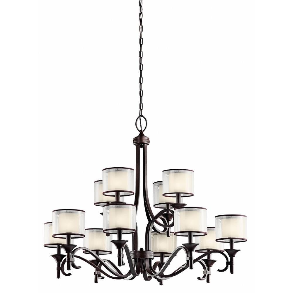 kichler-lacey-29-5-9-light-2-tier-chandelier-in-antique-pewter-with-organza-shad image 8