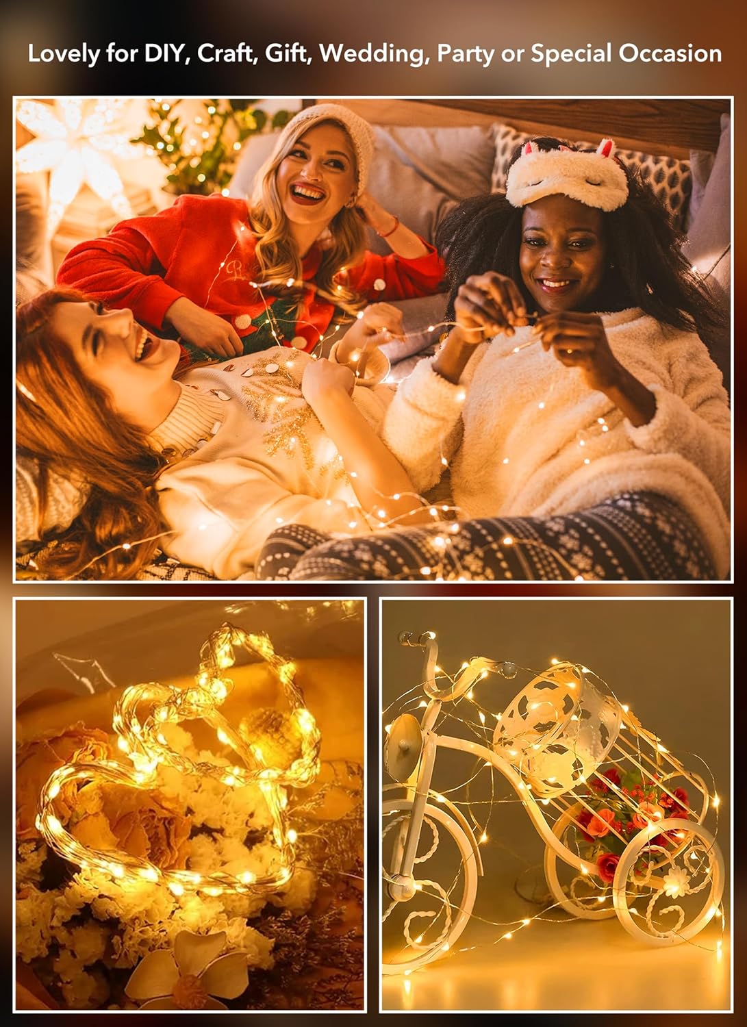 brightown-12-pack-7ft-led-fairy-lights-battery-operated-silver-wire-warm-white-2 image 7