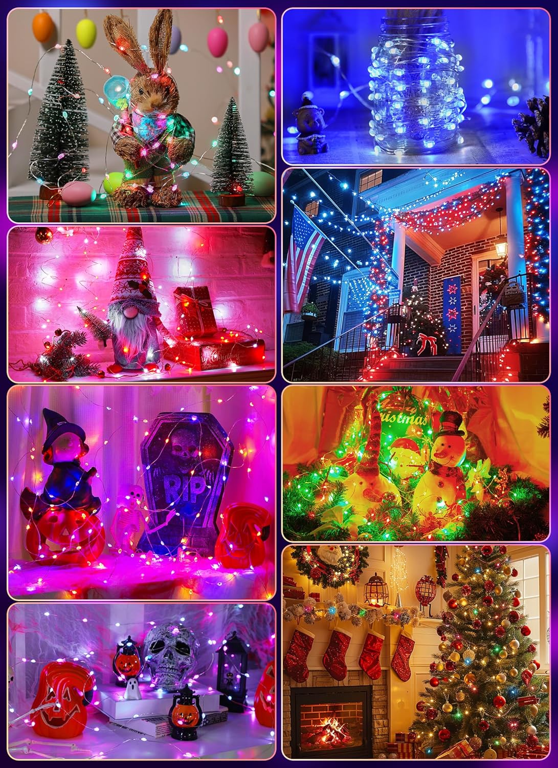 brightown-66ft-200-led-usb-silver-wire-fairy-lights-with-remote-24-colors-16-mod image 6