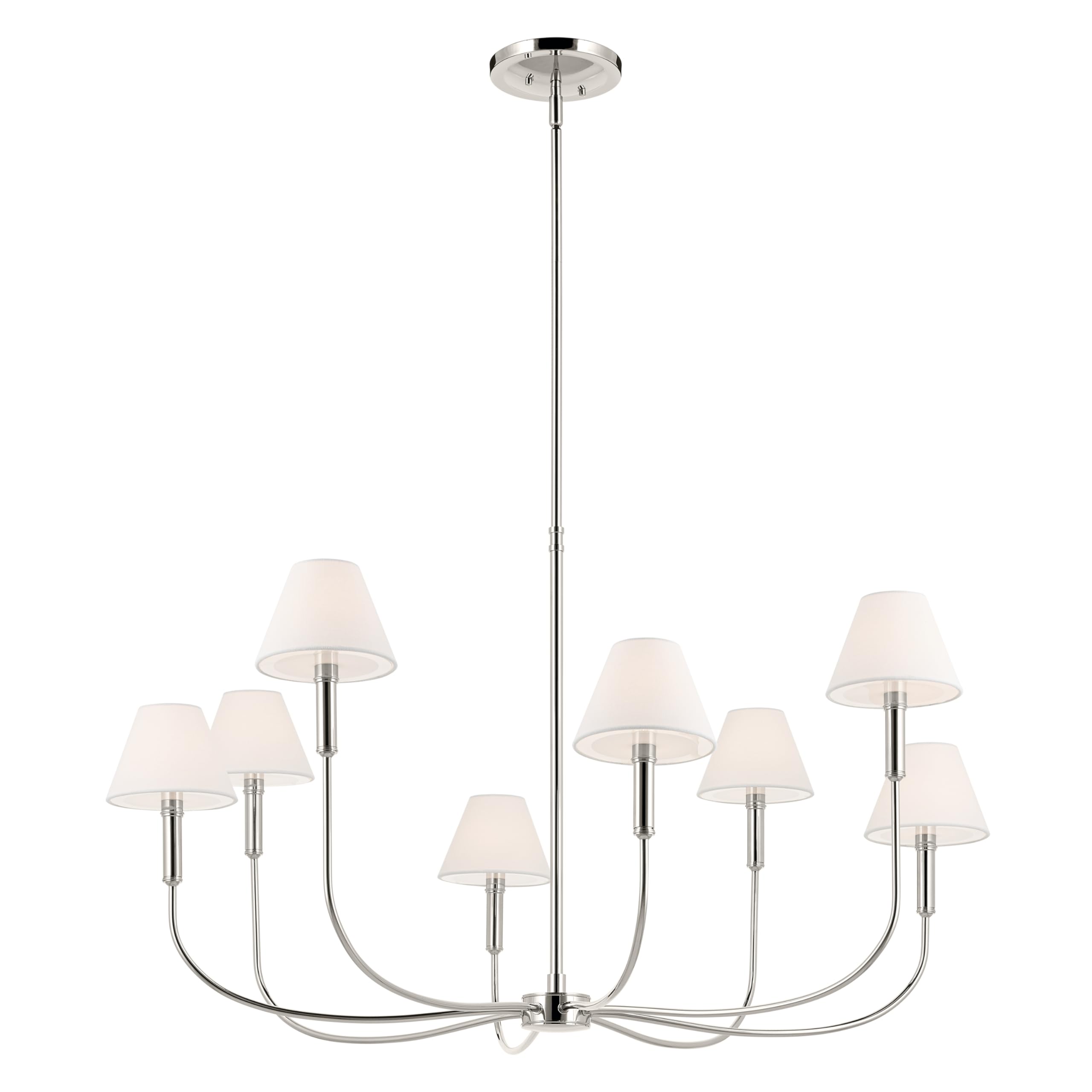 kichler-eadie-8-light-chandelier-polished-nickel-updated-traditional-style image 1