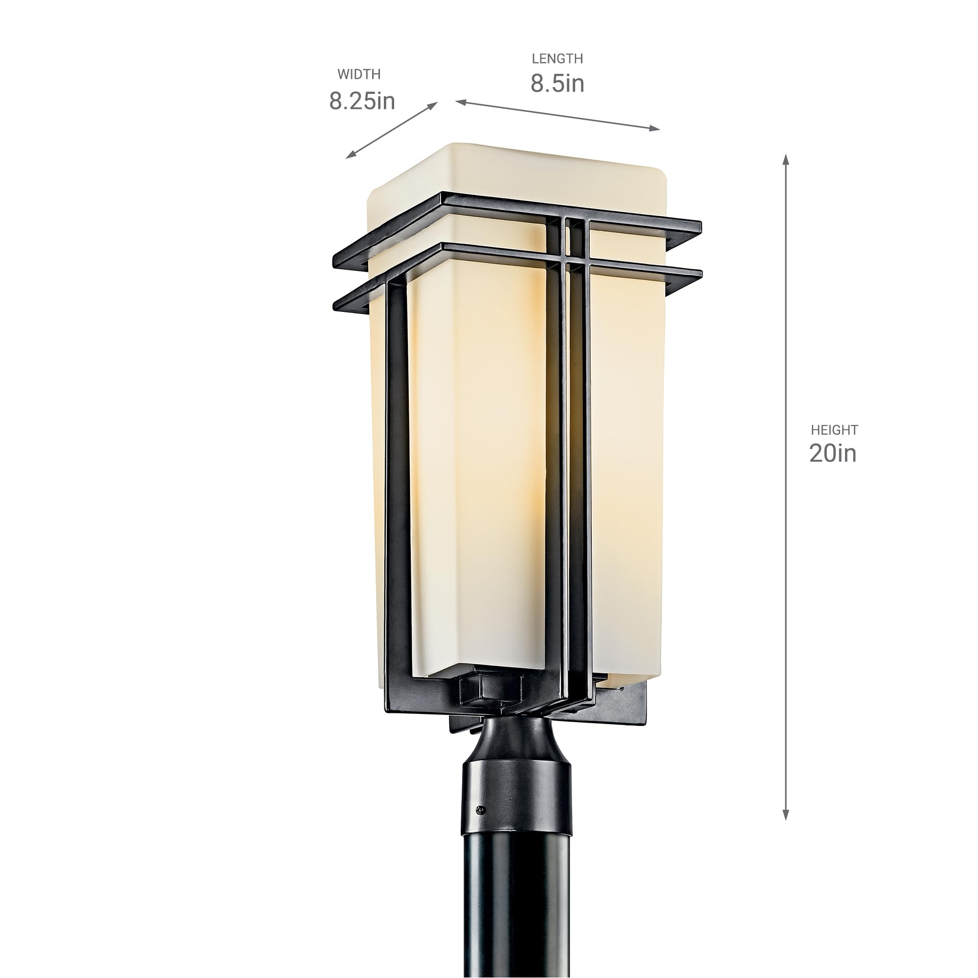 kichler-tremillo-outdoor-post-light-black-opal-glass-8-5-x-20-49207bk image 3