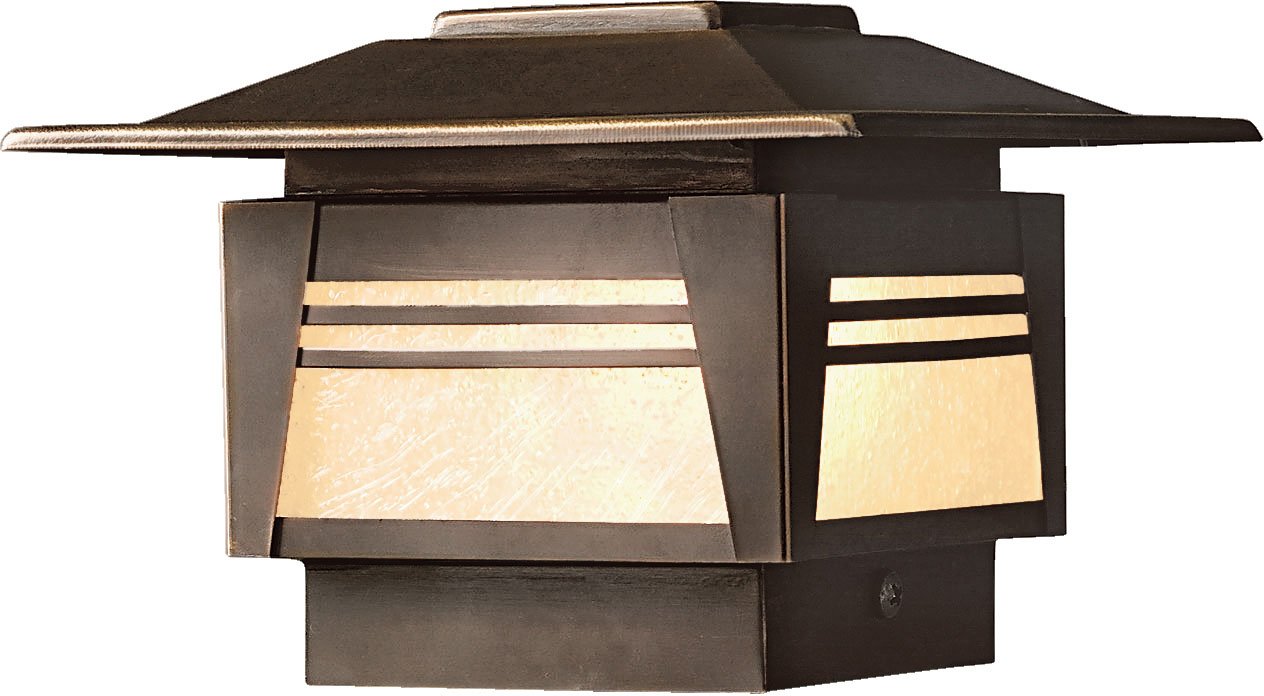 kichler-zen-garden-15071oz-1-light-deck-post-light-olde-bronze image 1