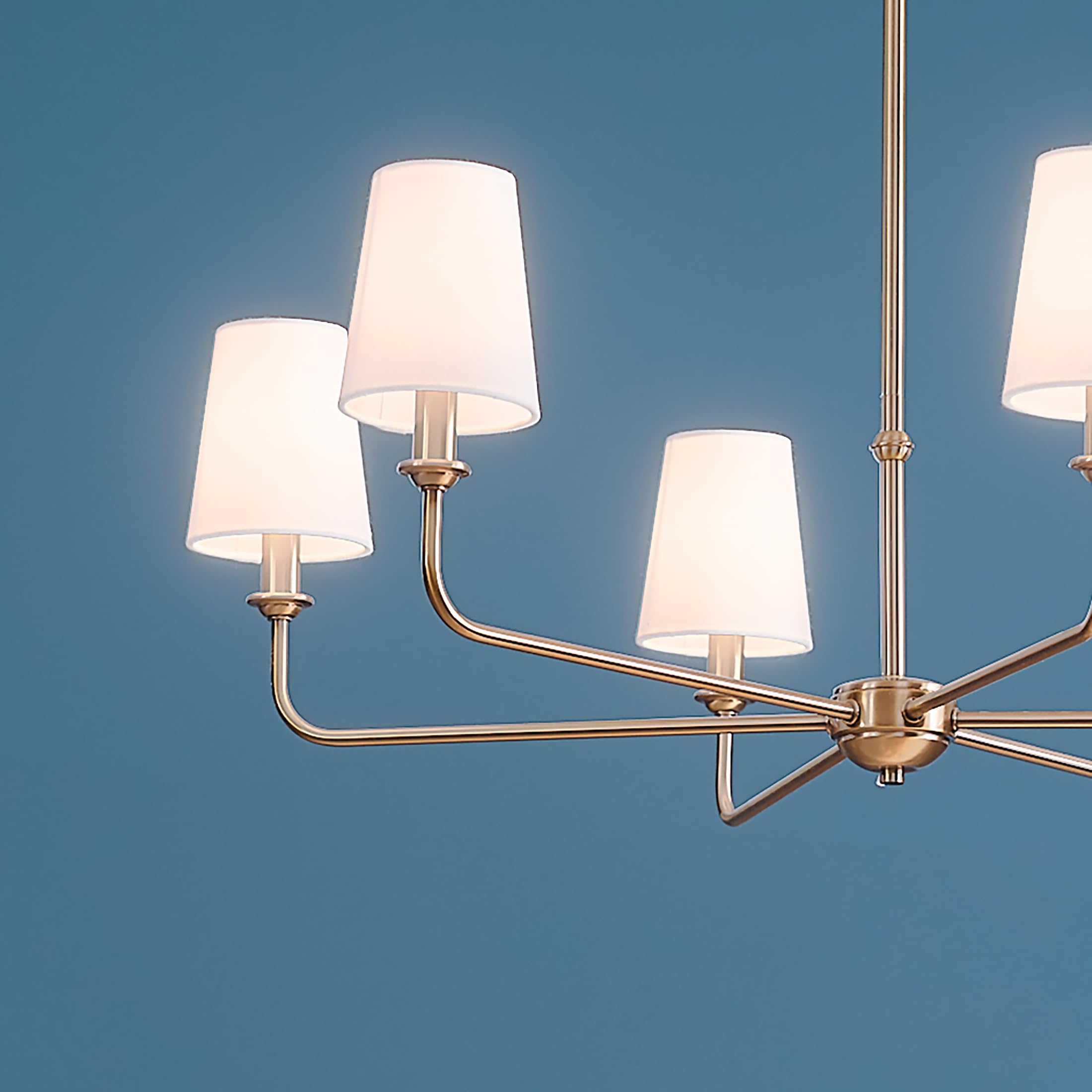 kichler-pallas-6-light-chandelier-brushed-natural-brass-with-optional-linen-tape image 6