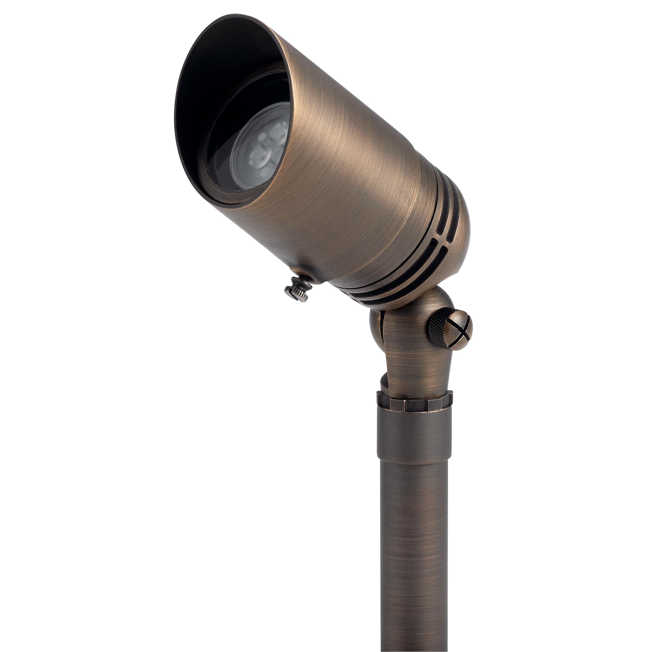 kichler-15485cbr-mr-16-adjustable-cowl-landscape-spotlight-centennial-brass image 3