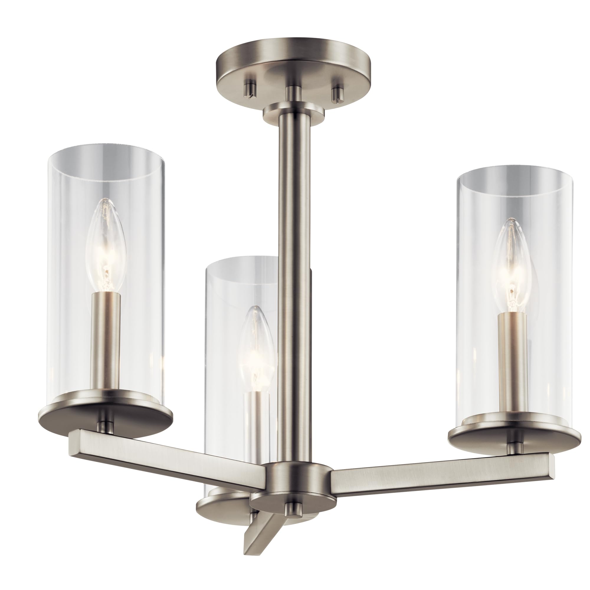 kichler-crosby-43997ni-3-light-convertible-chandelier-brushed-nickel image 2