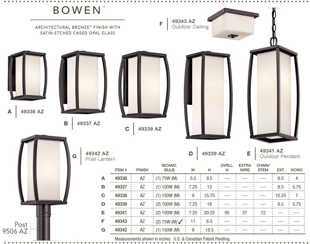 kichler-bowen-outdoor-post-mount-1-light-architectural-bronze-satin-etched-opal- image 3