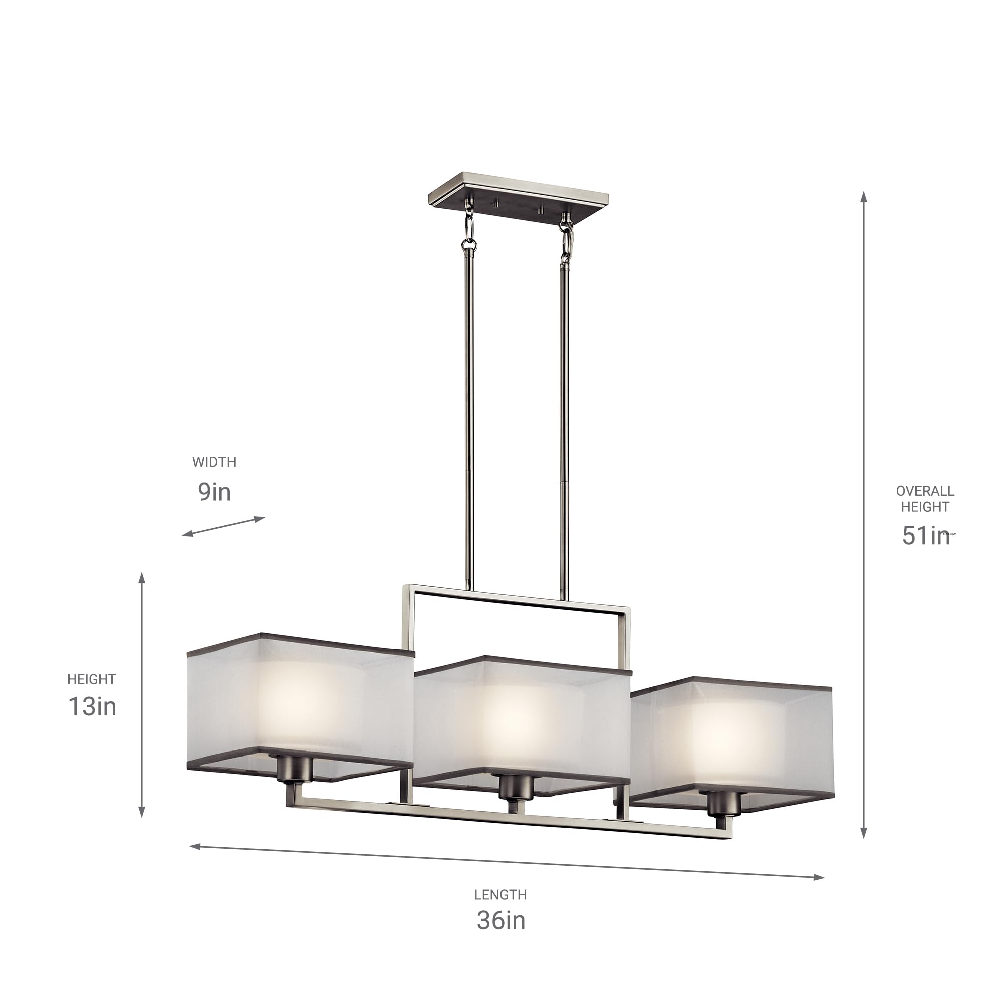 kichler-kailey-43437ni-3-light-linear-chandelier-brushed-nickel-organza-and-opal image 3
