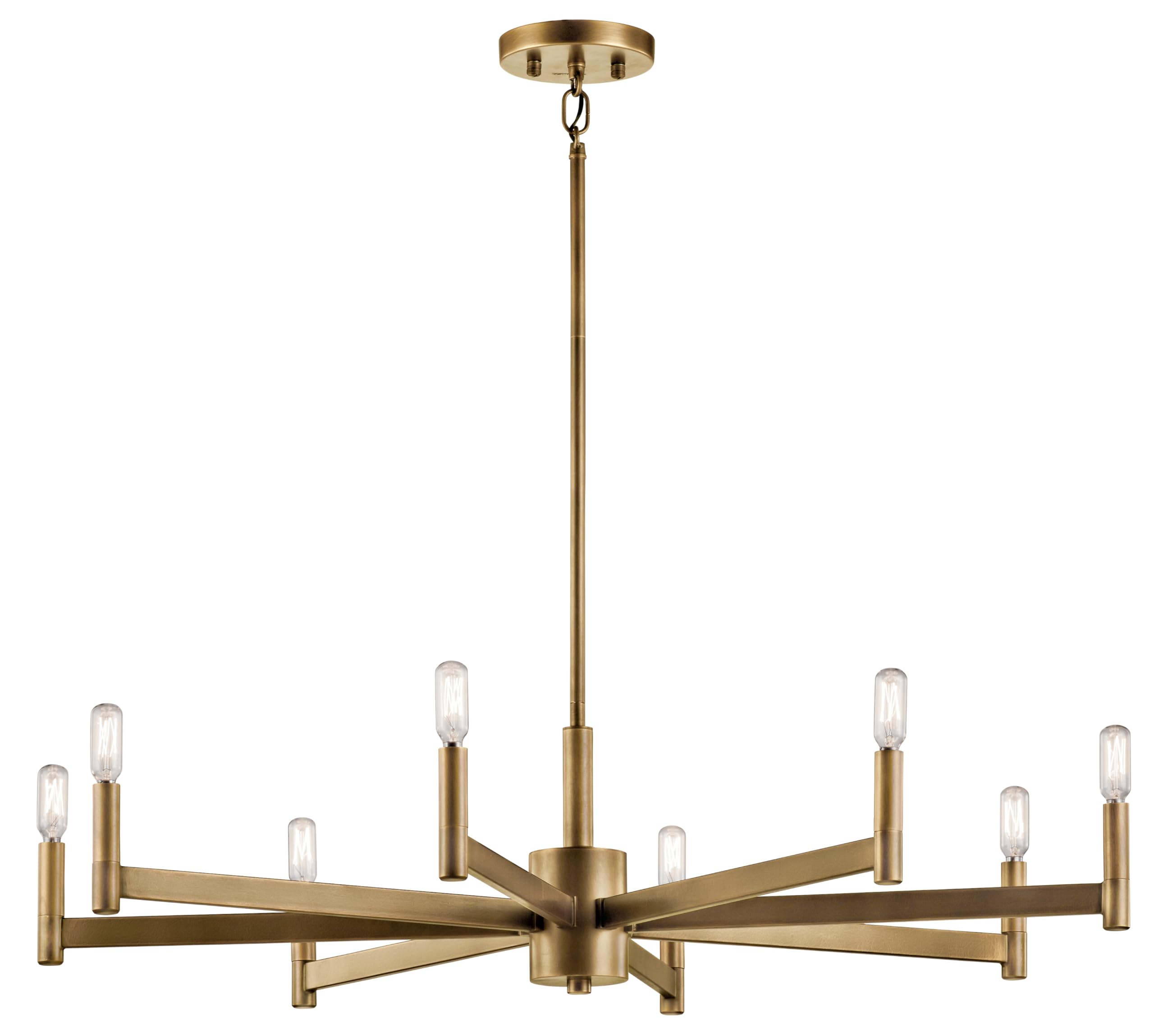 kichler-erzo-9-25-8-light-chandelier-natural-brass-43857nbr-modern-candle-chande image 1