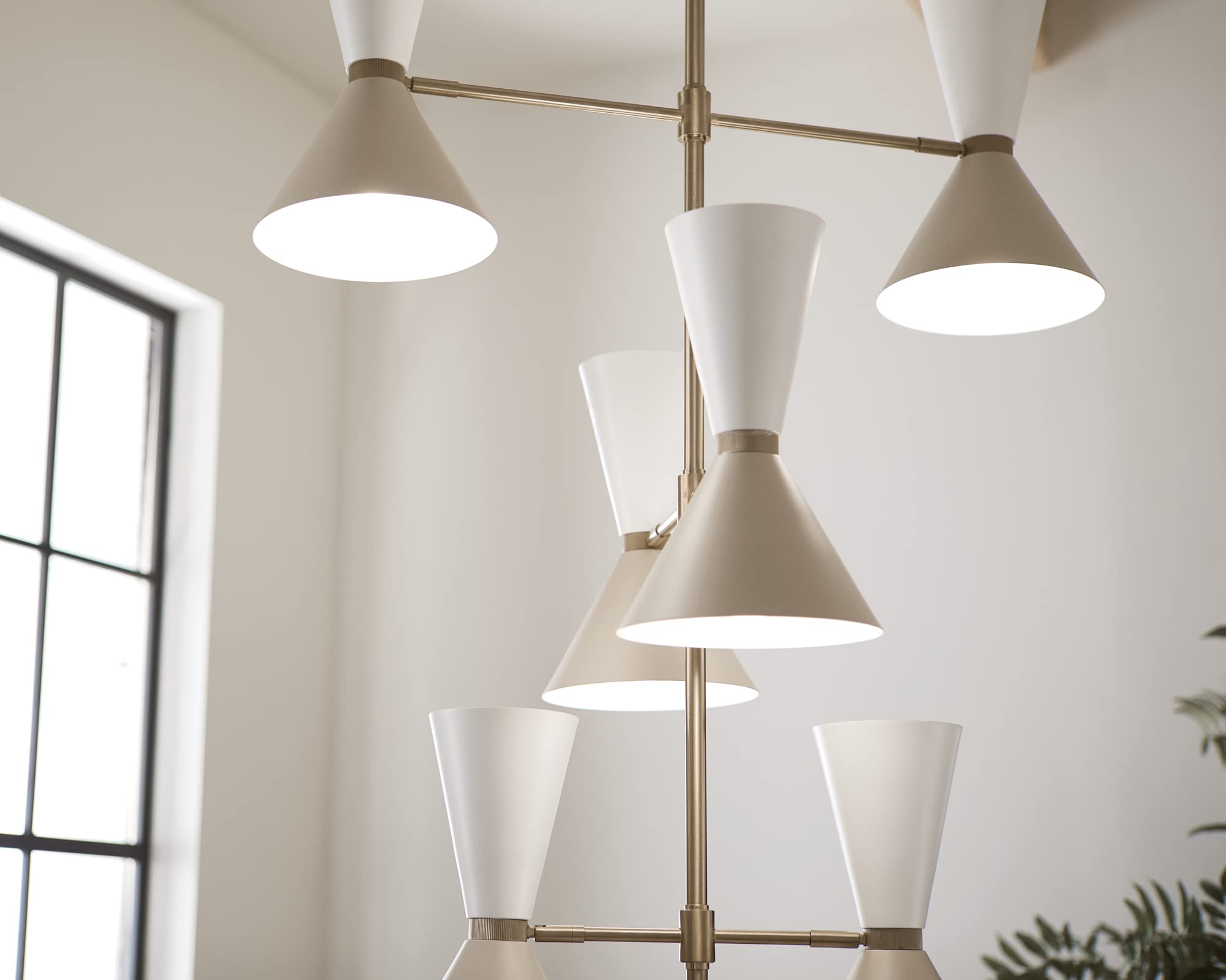 kichler-phix-12-light-foyer-chandelier-in-champagne-bronze-with-greige-and-white image 2