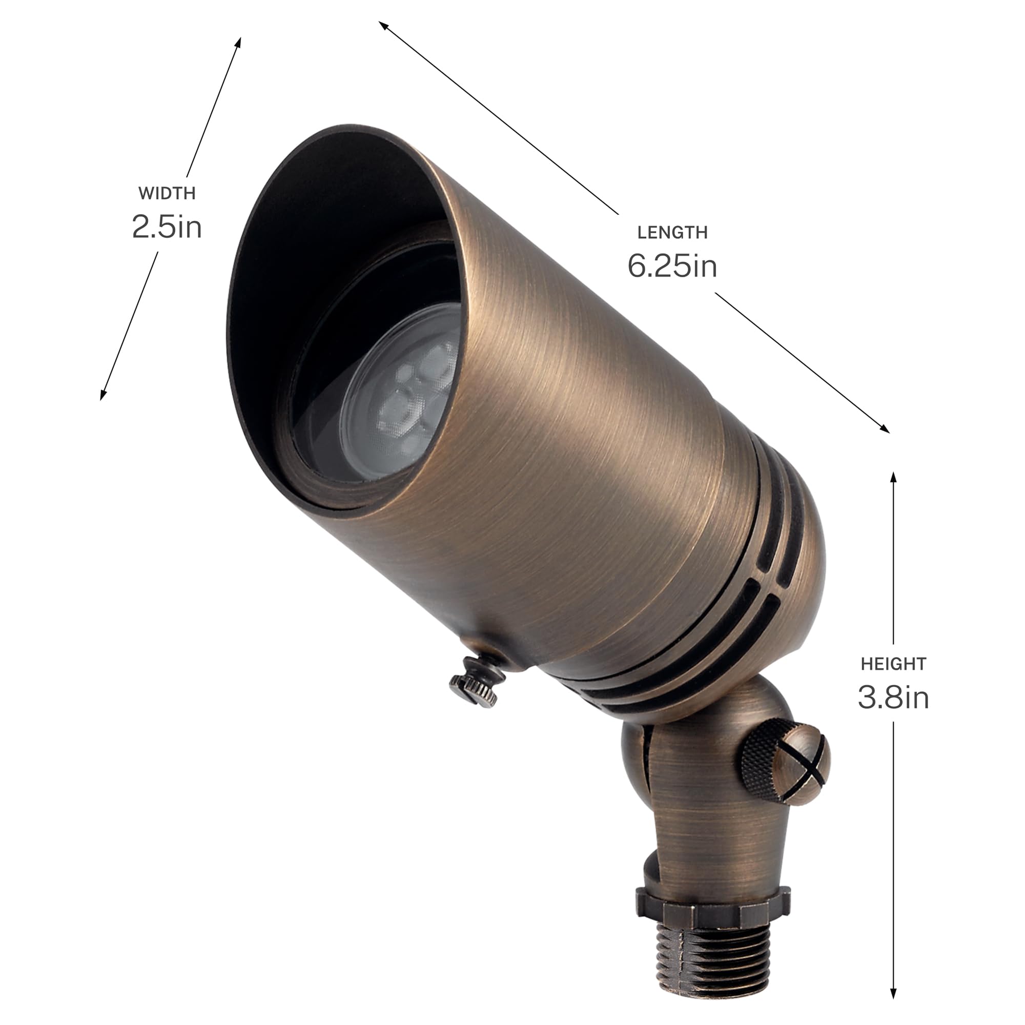 kichler-15485cbr-mr-16-adjustable-cowl-landscape-spotlight-centennial-brass image 8