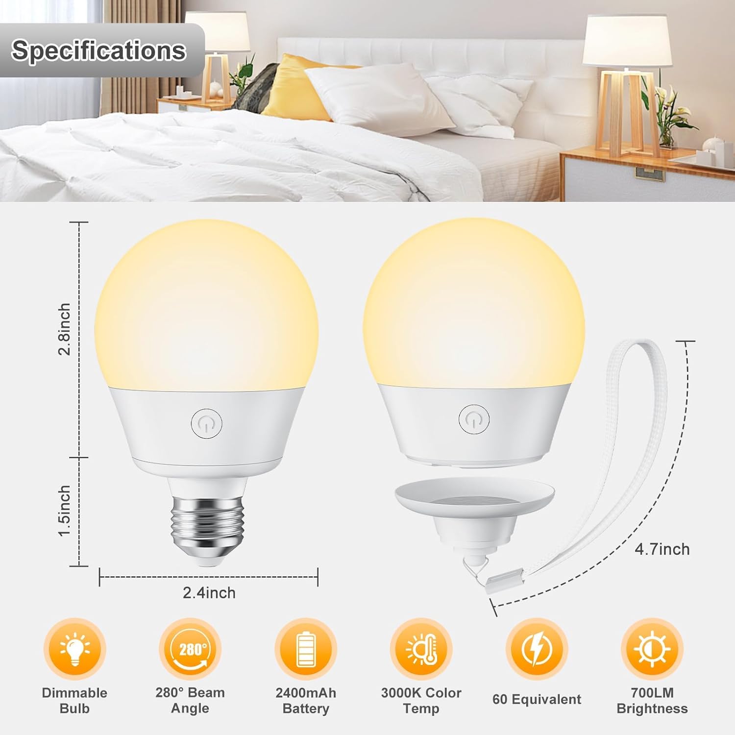brightown-2-pack-e26-rechargeable-backup-light-bulbs-with-remote-control-3-color image 8