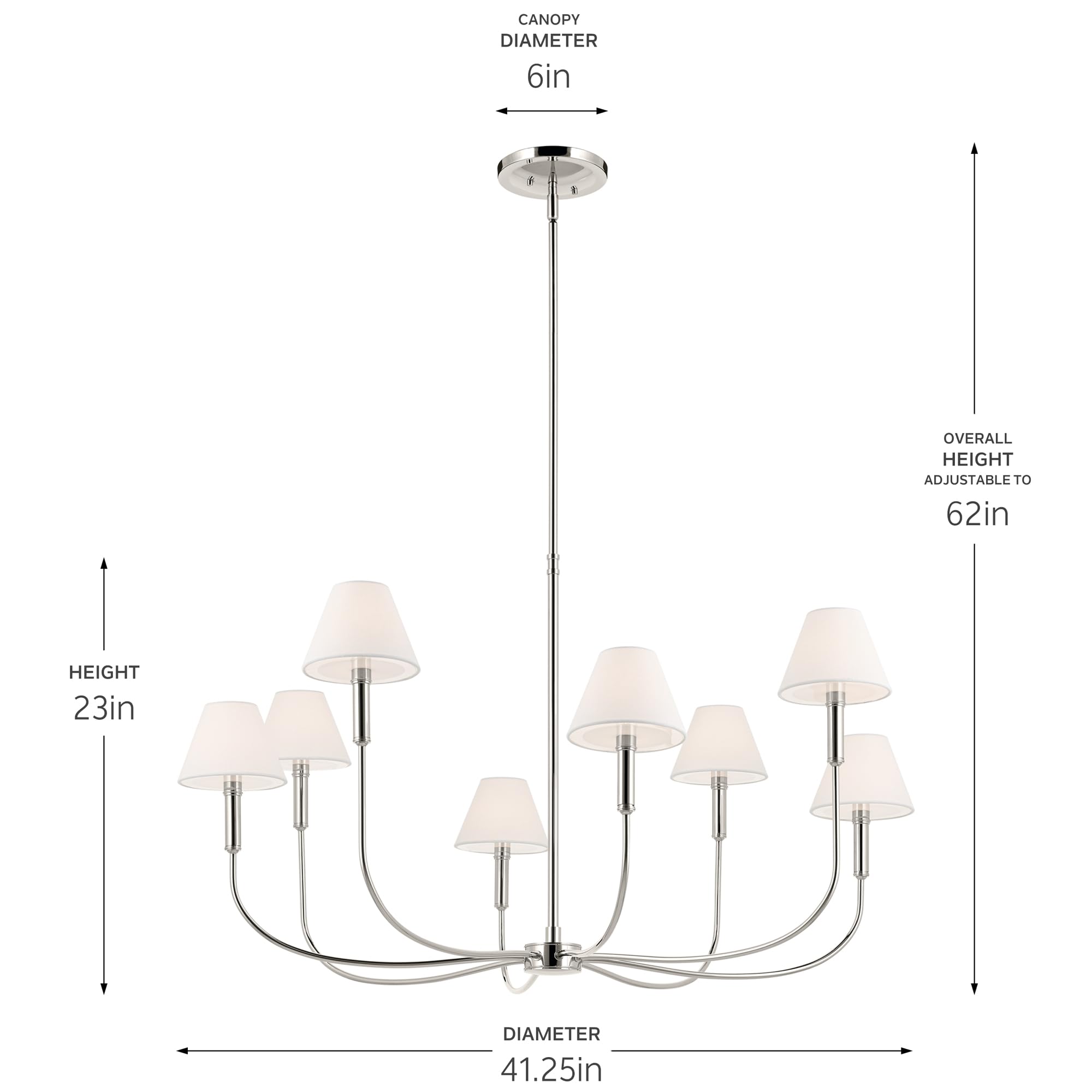 kichler-eadie-8-light-chandelier-polished-nickel-updated-traditional-style image 3