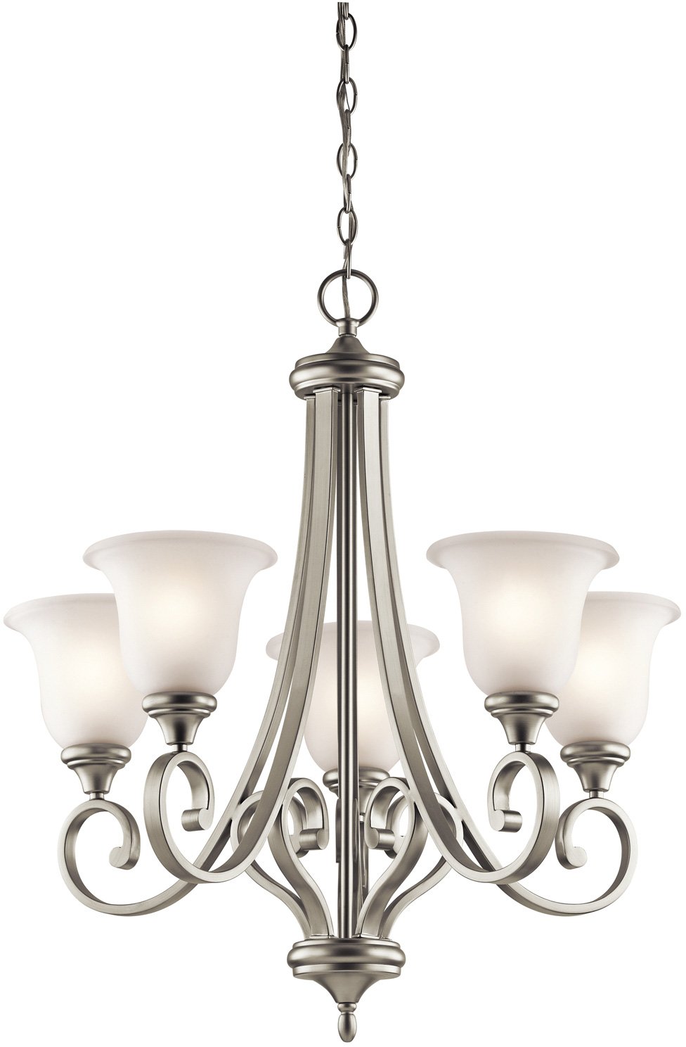 kichler-monroe-29-5-5-light-chandelier-in-brushed-nickel-with-satin-etched-glass image 1