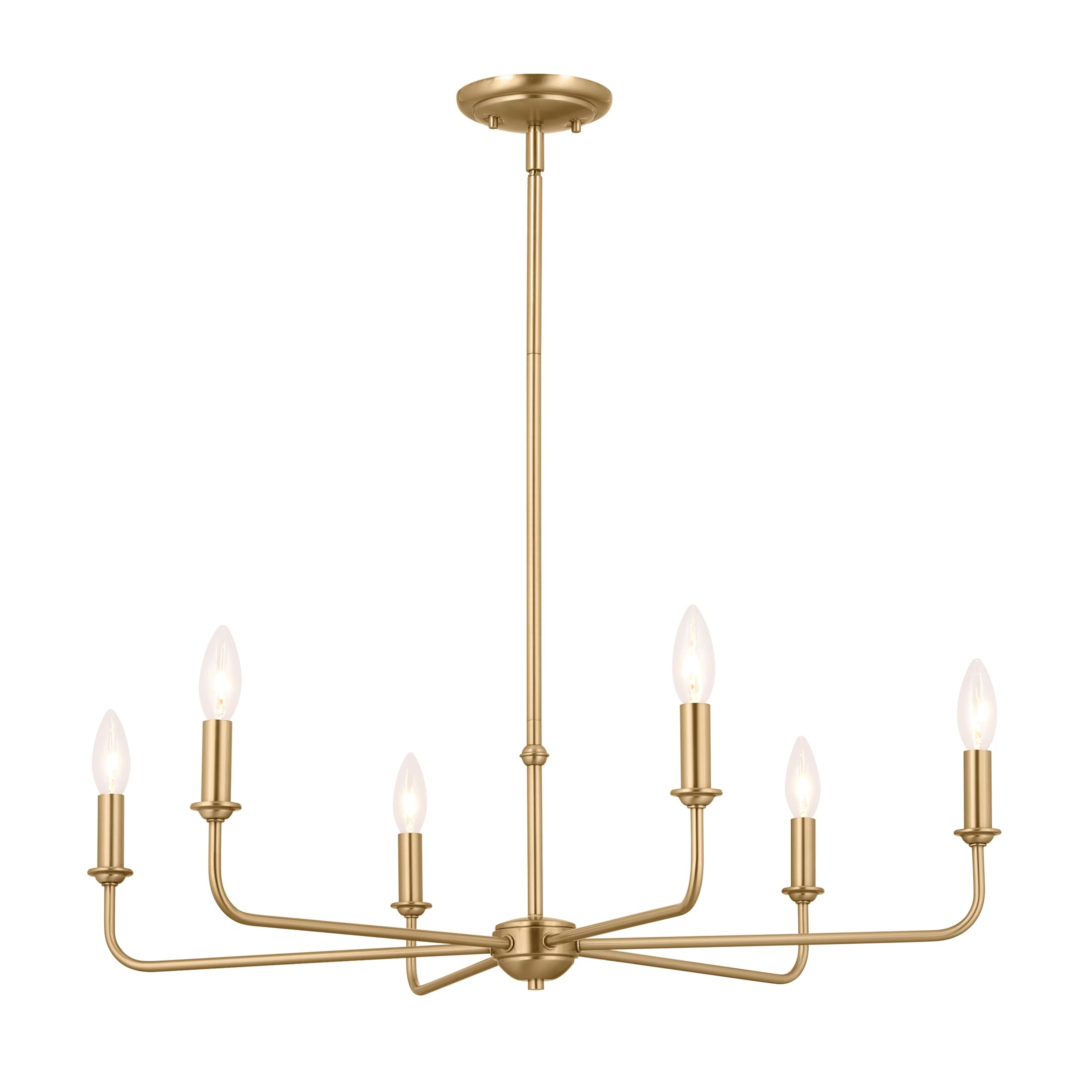 kichler-pallas-6-light-chandelier-brushed-natural-brass-with-optional-linen-tape image 4