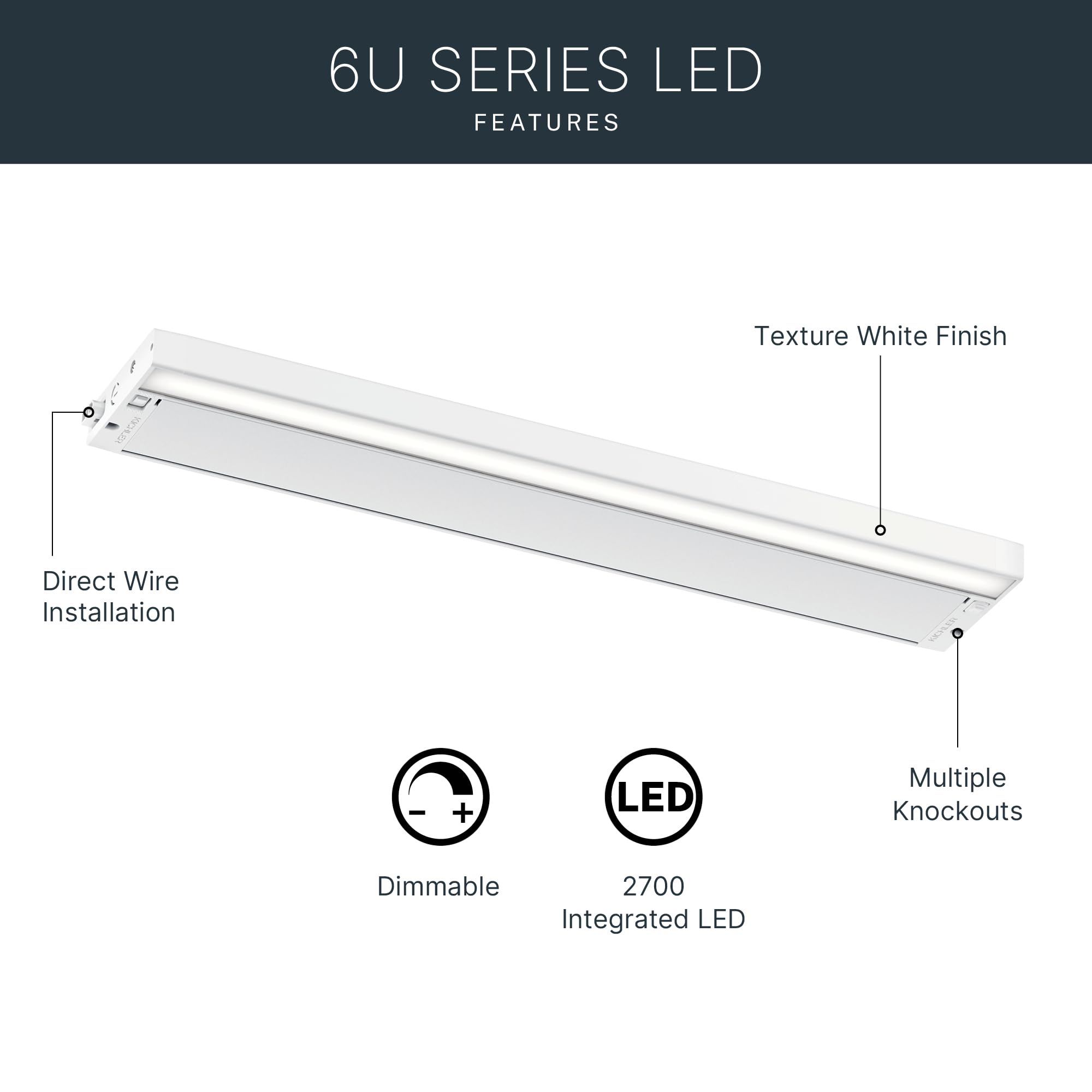 kichler-6u-series-22-led-under-cabinet-light-white-2700k-3000k-selectable-6ucsk2 image 3
