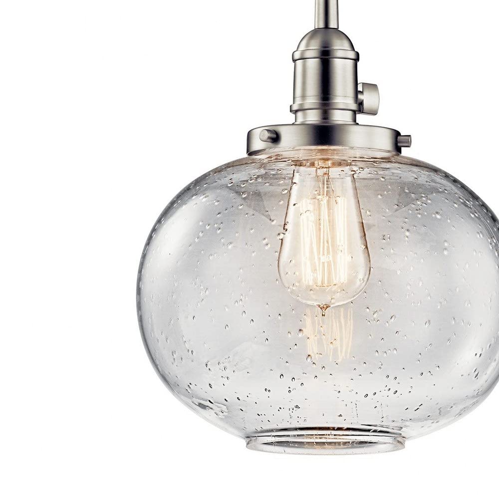 kichler-avery-9-75-1-light-mini-pendant-in-brushed-nickel-with-clear-seeded-glas image 7