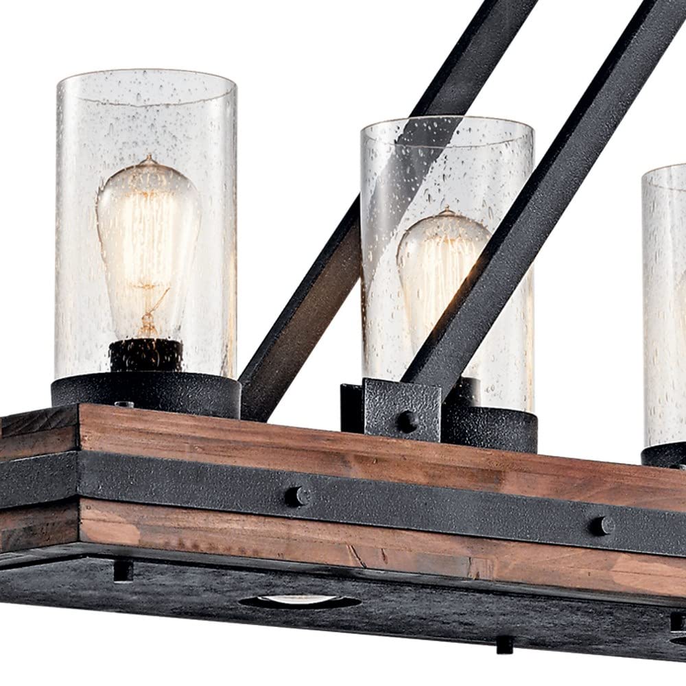 kichler-colerne-8-light-linear-chandelier-auburn-stained image 5