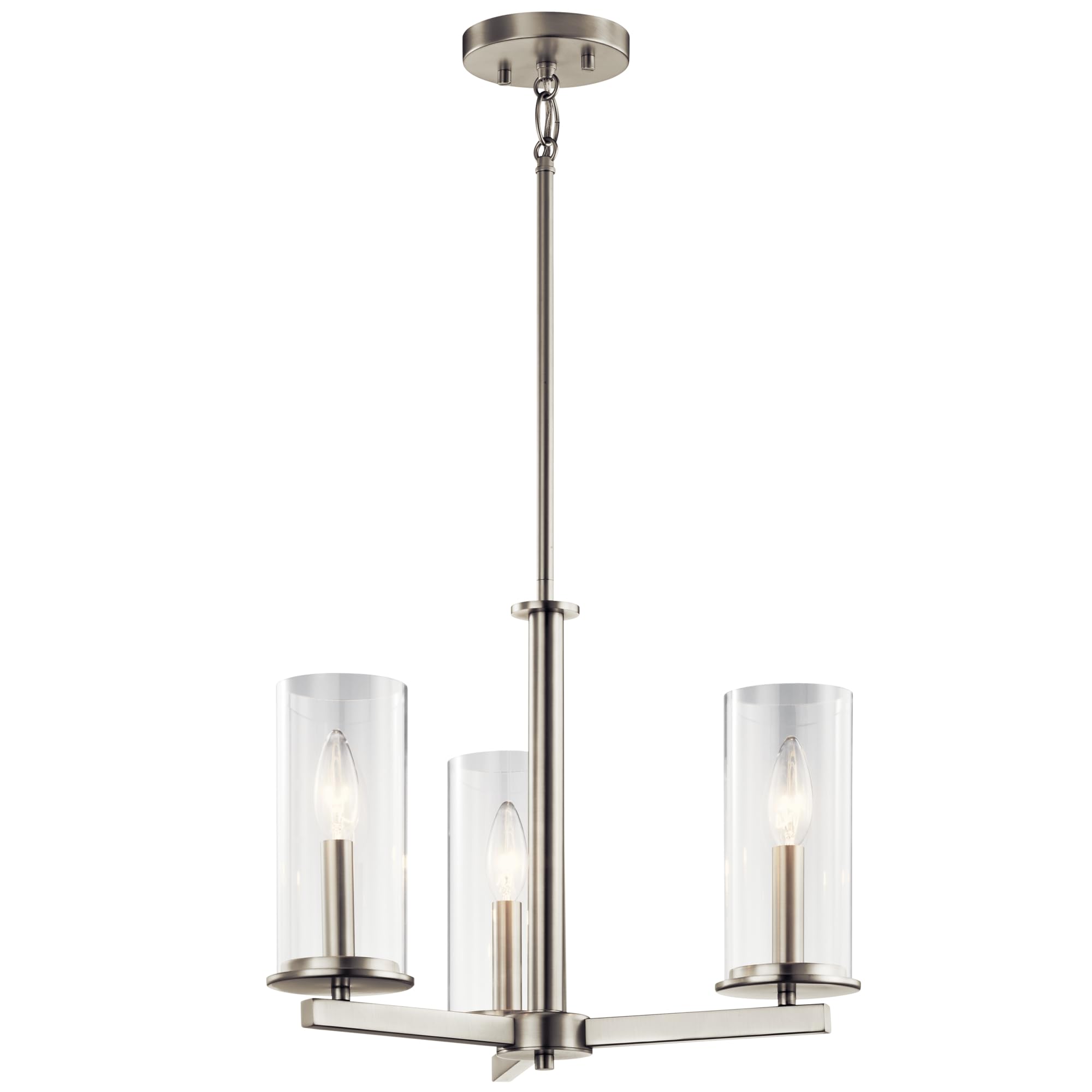 kichler-crosby-43997ni-3-light-convertible-chandelier-brushed-nickel image 1