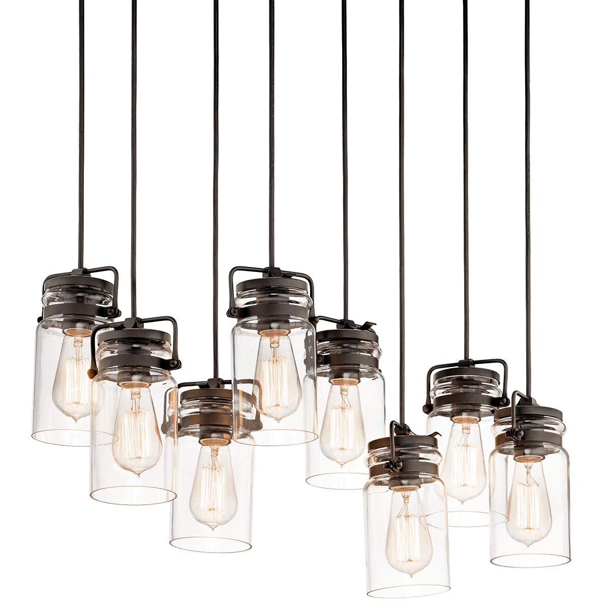 kichler-brinley-25-5-linear-chandelier-8-light-olde-bronze-model-42890oz-farmhou image 8