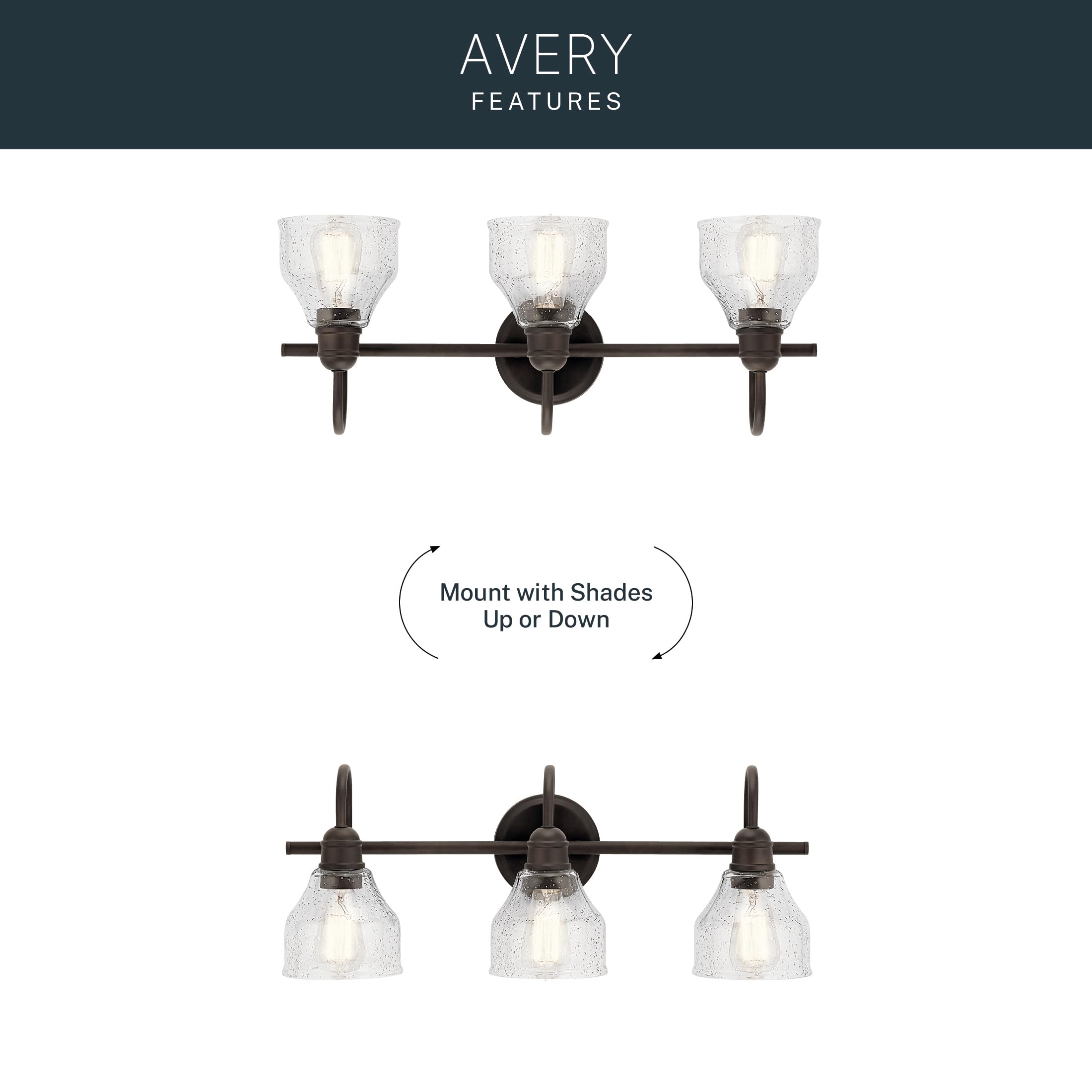 kichler-avery-3-light-bathroom-vanity-light-black-clear-seeded-glass-24-wide-459 image 6